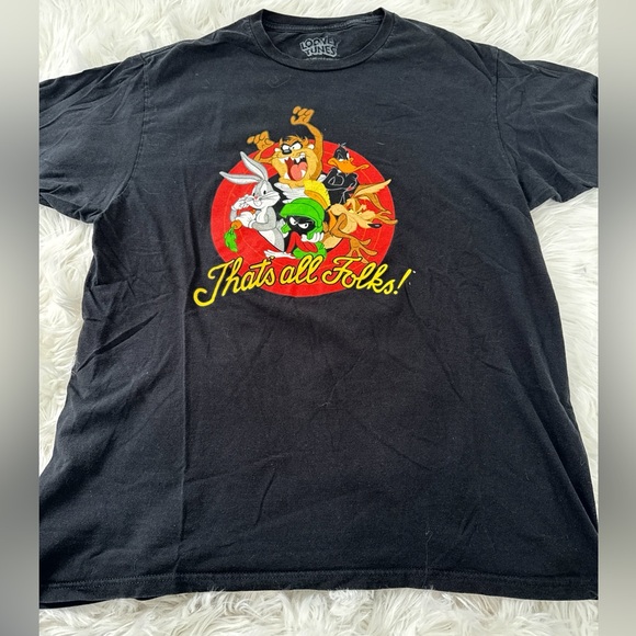 Warner Bros. Looney Tunes Black Cotton Tee - Picture 1 of 4